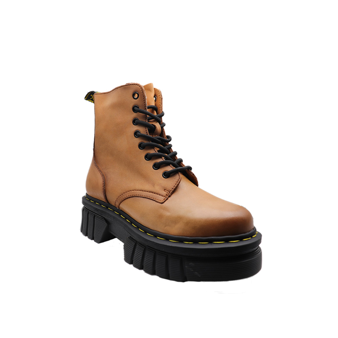 Brown odin Cowhide Leather Goodyear Welt Lace Up Boots
