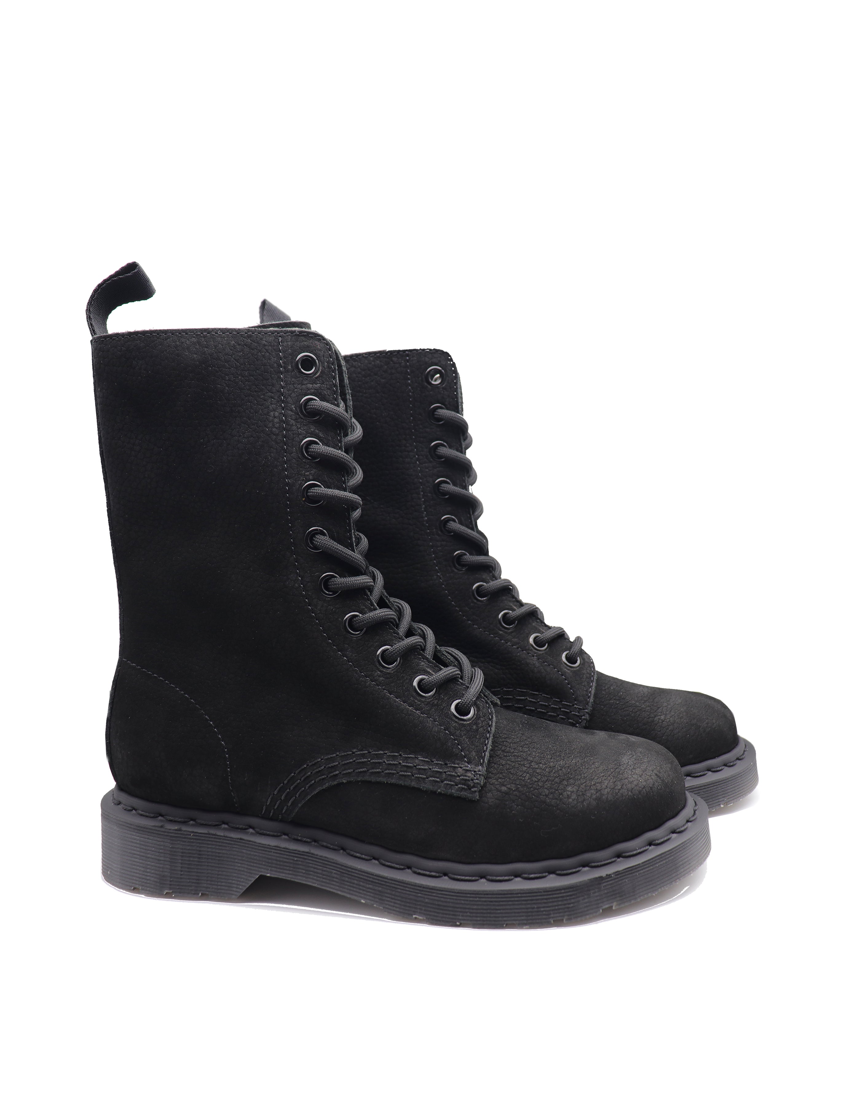 Andrea black matte First coat lychee cowhide Side Zip Lace-up ankle Boots