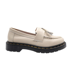 White Cowhide Leather Casual Minimalist Slipper