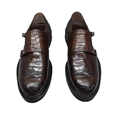 Brown Men's Fold-Down Penny Loafers