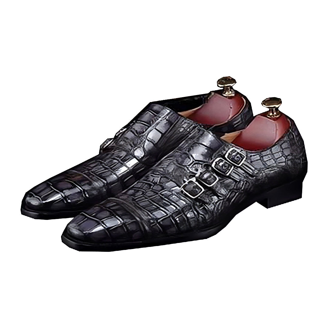 Mens Multi monk alligator leather Dress shoes