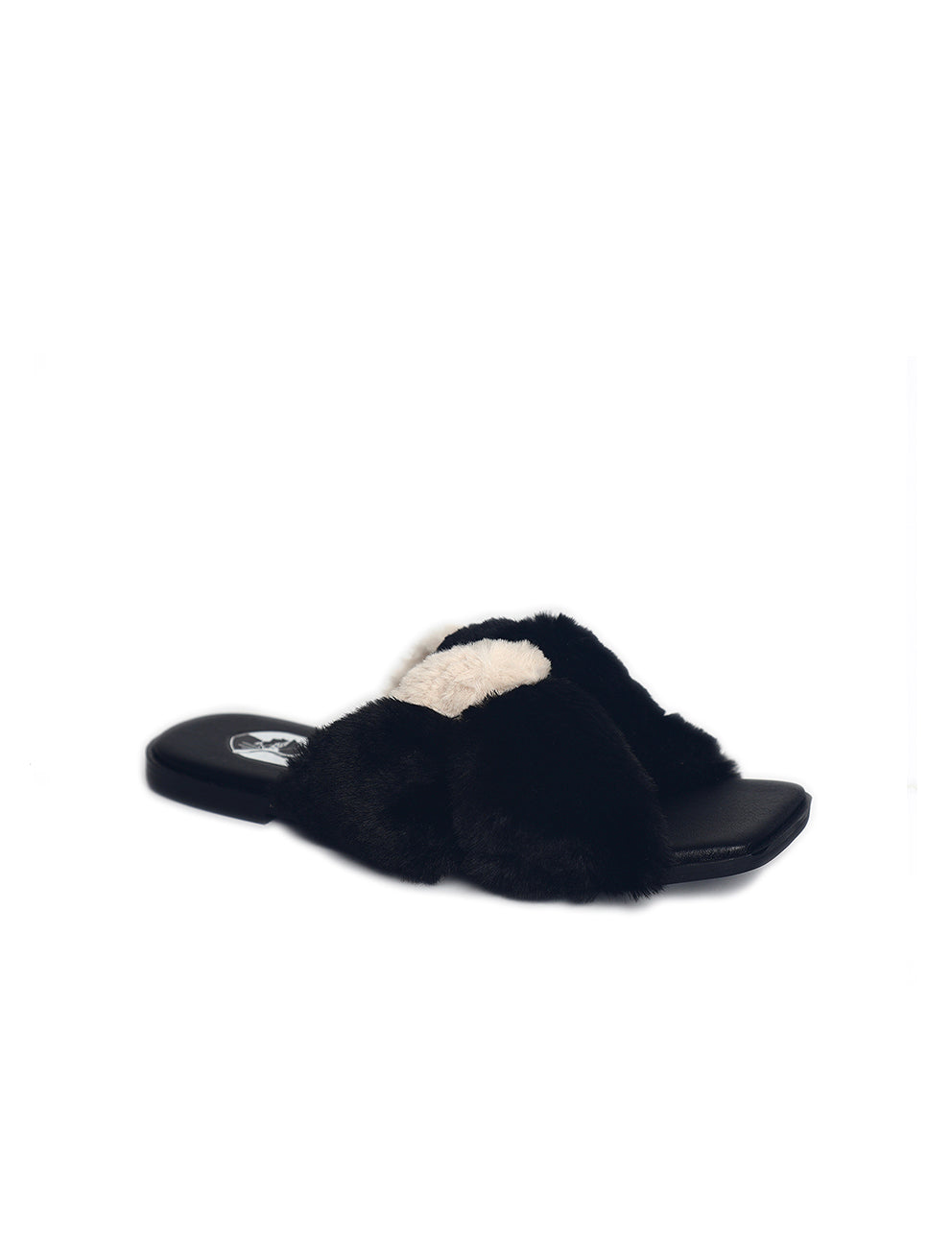 Knotted Faux Fur Slippers