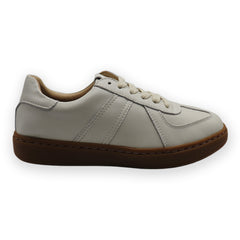 Women's White Double Cowhide Leather Casual Shoes