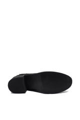 black Cowhide Boots | Water dyed frosted Boots
