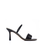 ruched toe studded high heel