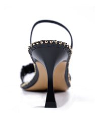 square toe heels black