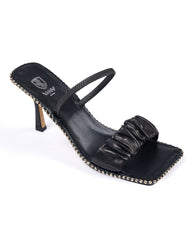 black heels square toe