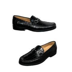 Men's Black Slip-on Shoes Genuine Leather Slip-on Casual Fashion Leather Shoes