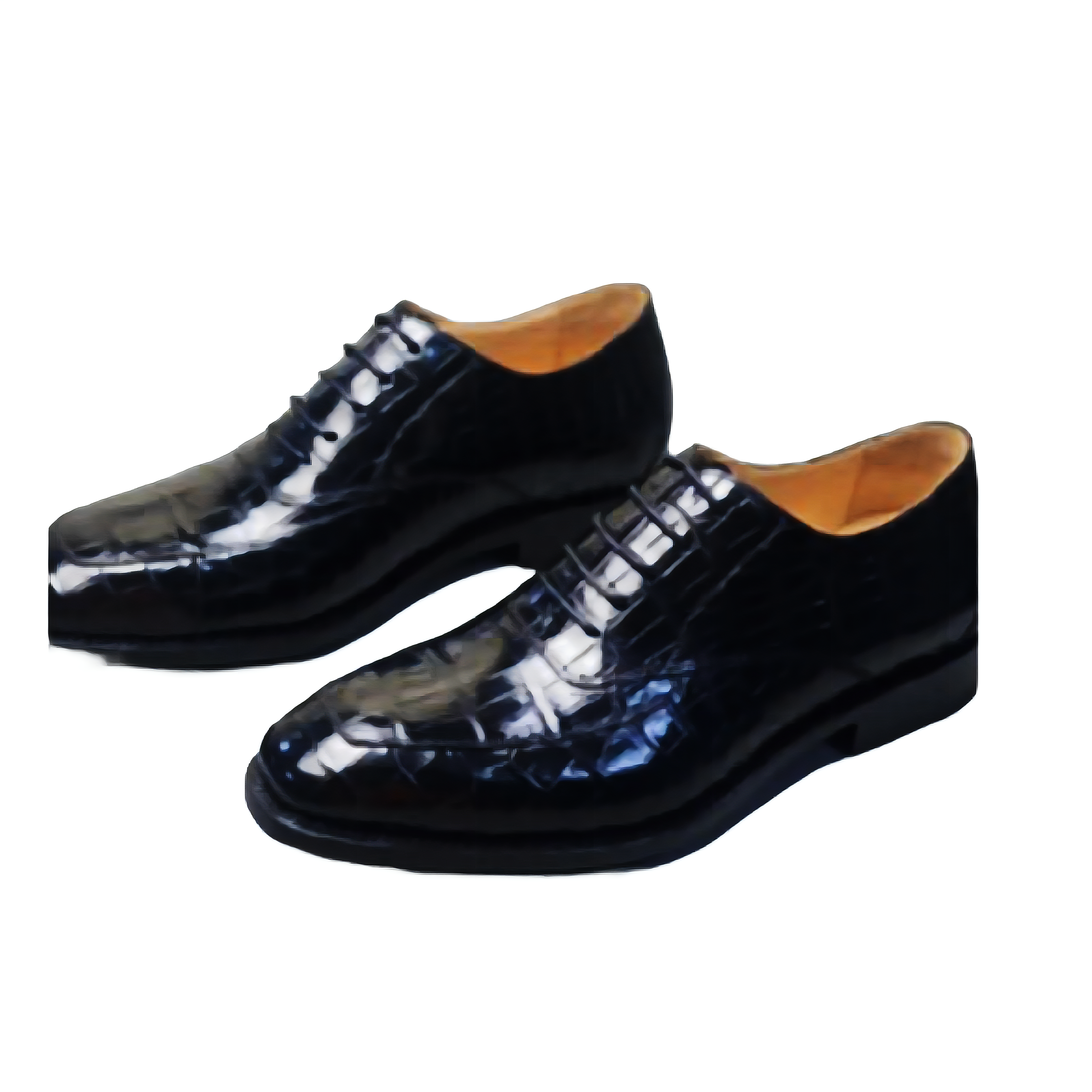 Mens Alligator Leather Luxury Black Shoes