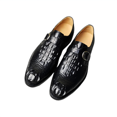Mens Luxury Black Alligator slip Shoes