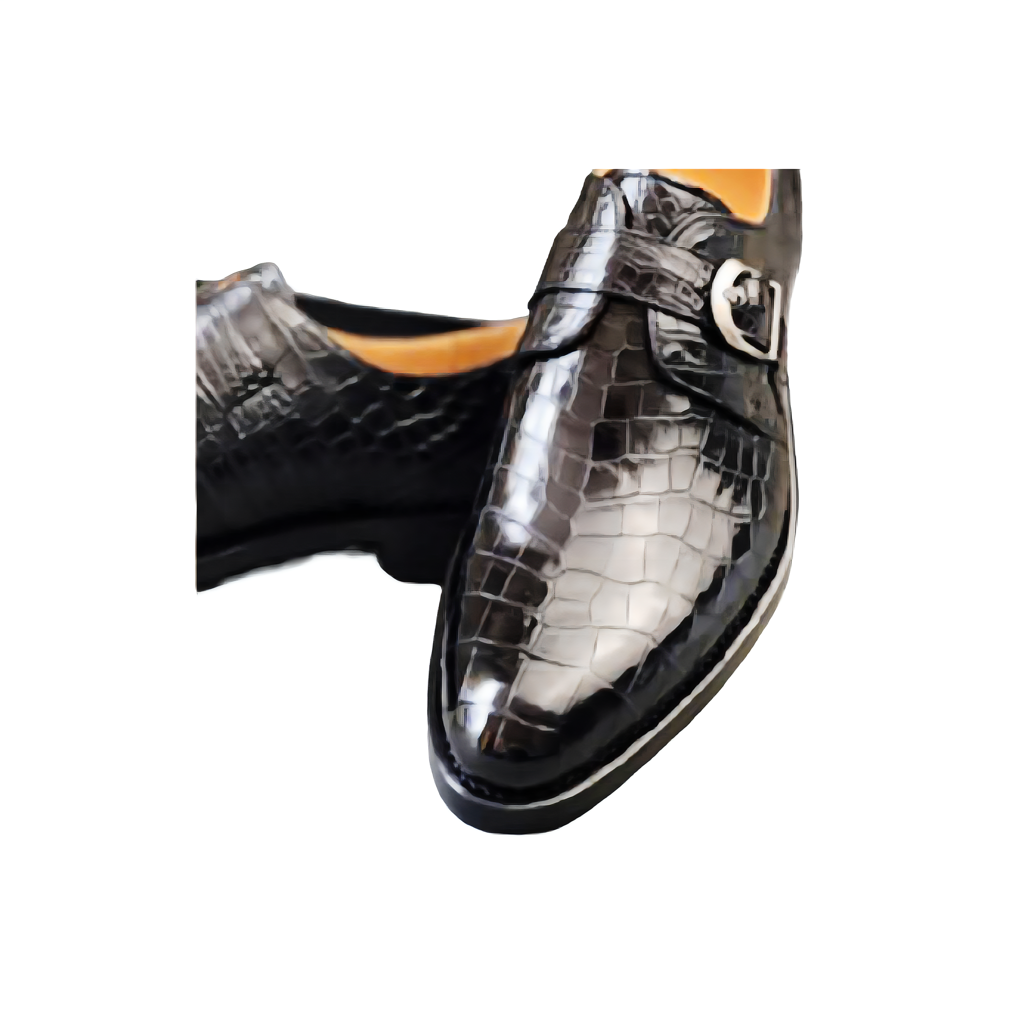 Mens Genuine alligator Leather Luxury Black Alligator slip Loafer