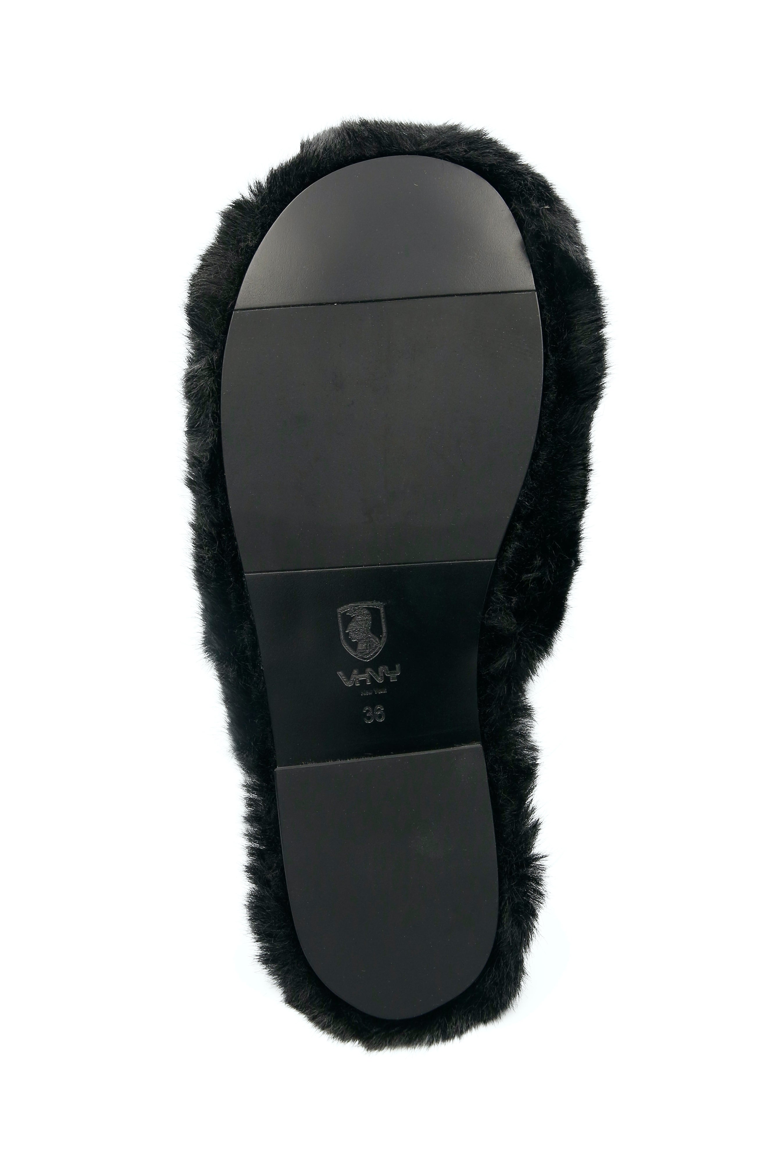 black slides with fur