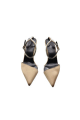 Earthy Brown Pure Silk Trip Wire Drill Pointy Toe Heels: A Warm and Natural Look