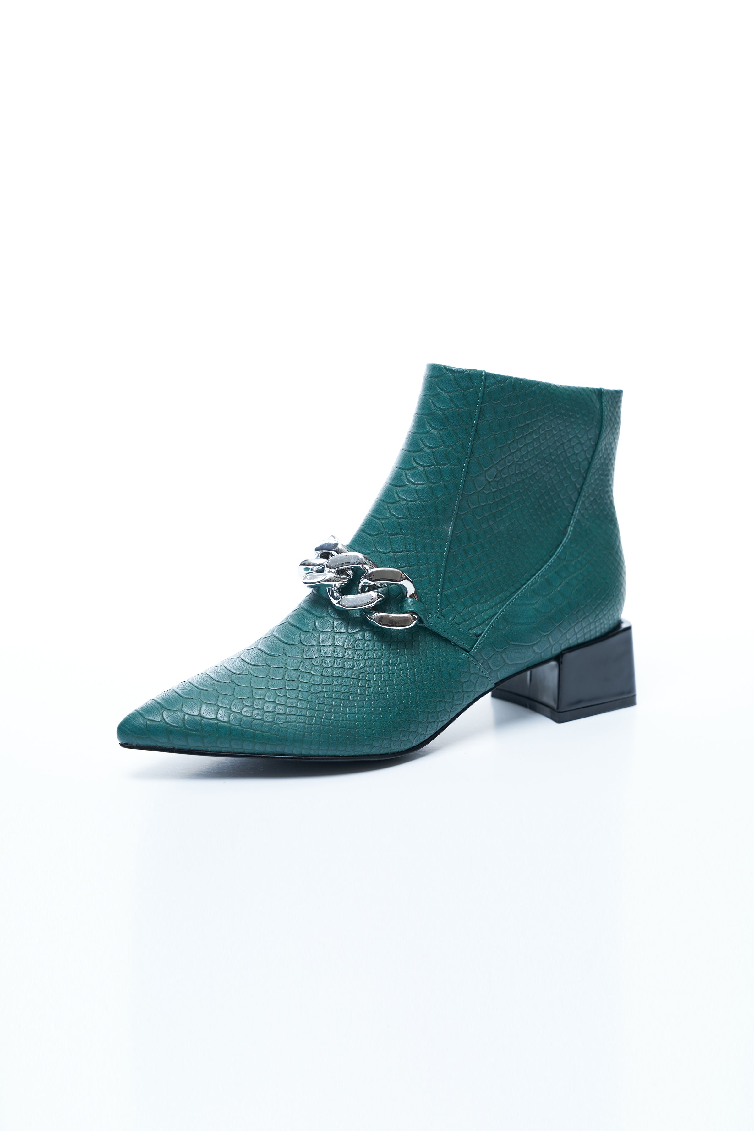 croc leather heels