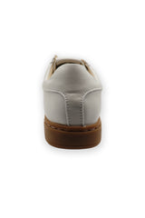 Women's White Double Cowhide Leather Casual Shoes for Everyday Wear