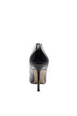 Black Pointy Toe Pumps | Genuine Patent Leather Pointy Heels for Women