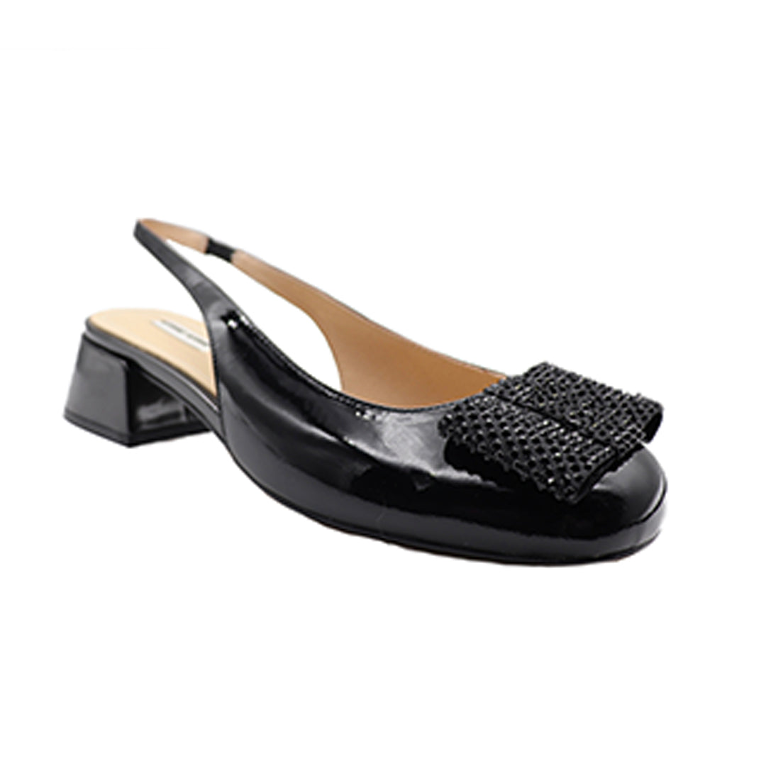 Black genuine patent leather Square Toe Mary Jane Shoes