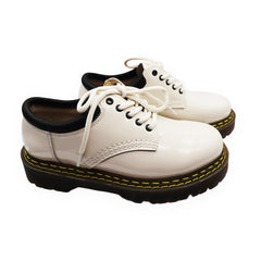 Women's White Double Cowhide Leather Single Shoes for Any Outfit
