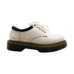 Women's White Double Cowhide Leather Single Shoes