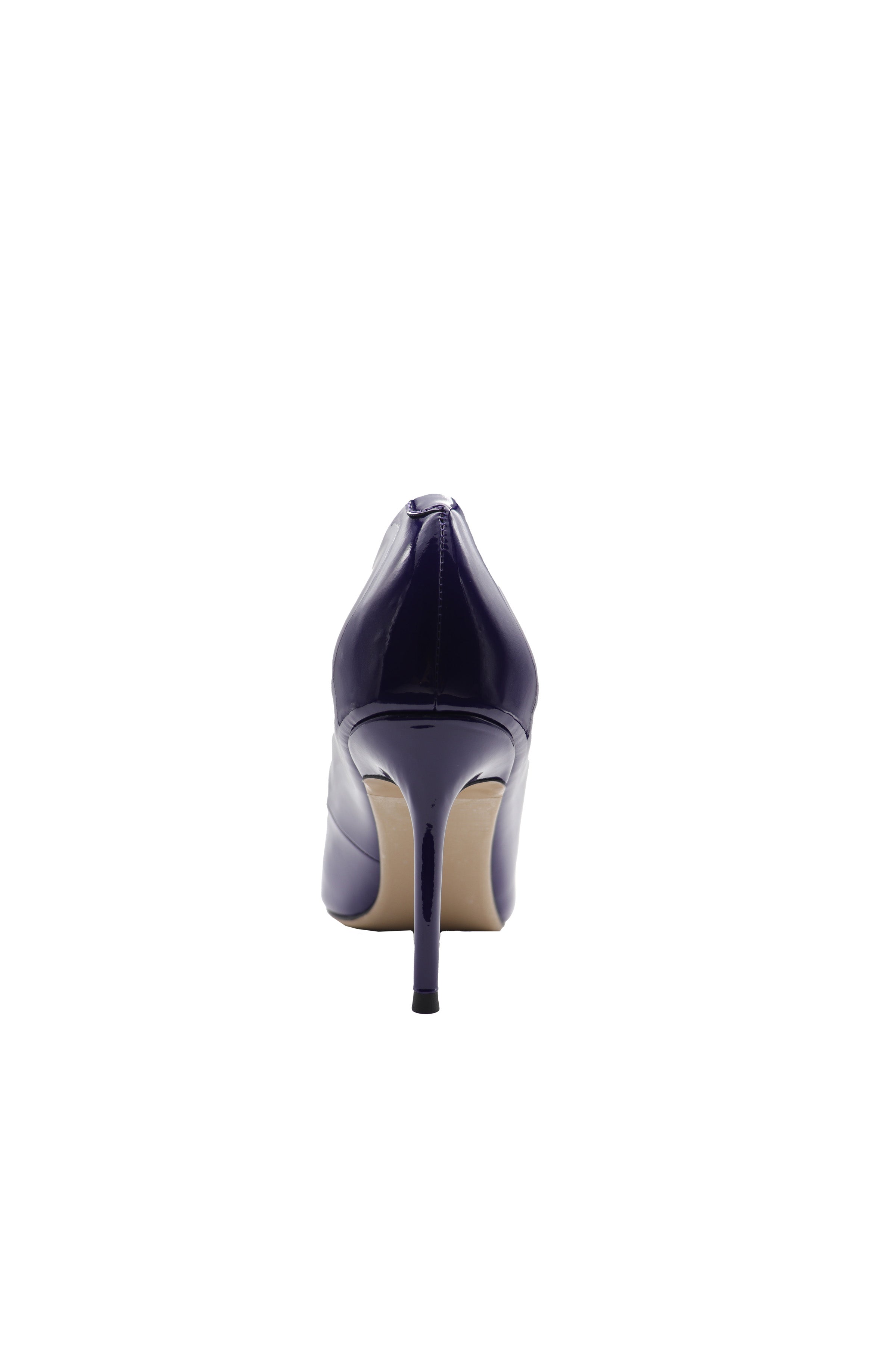 Bold and Vibrant: Purple Genuine Patent Leather Pointy Heels for Women