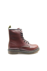 Red Brown Cowhide Leather Goodyear Welt Lace Up Boots