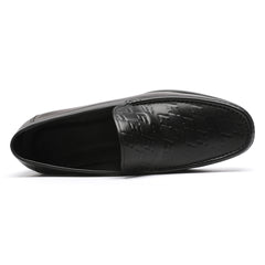 Men's Black Calfskin Modern Moccasin Venetian Loafer