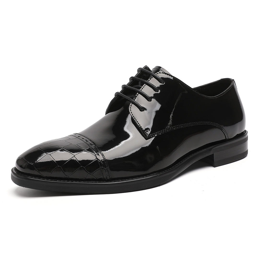 Black Tuxedo Shoes Patent Leather Wedding Shoes