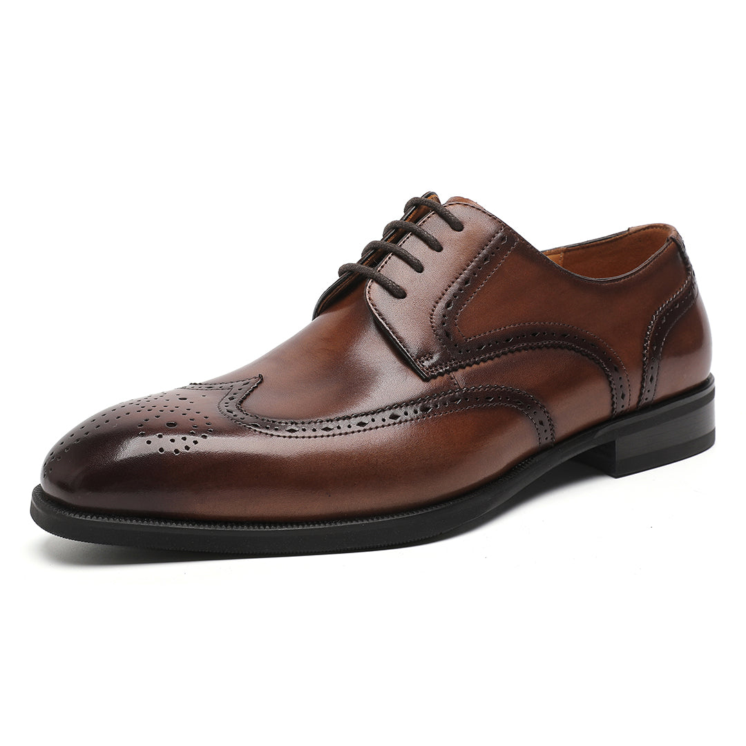 MEN'S LEATHER BROGUE OXFORD 