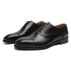 Oxford Dress Shoe Work Casual Leather Genuine Shoes for Men Business Brown Black Driving Fashion Men's Formal Mens Walking Boat Comfort Cowhide Male Office Man Luxury